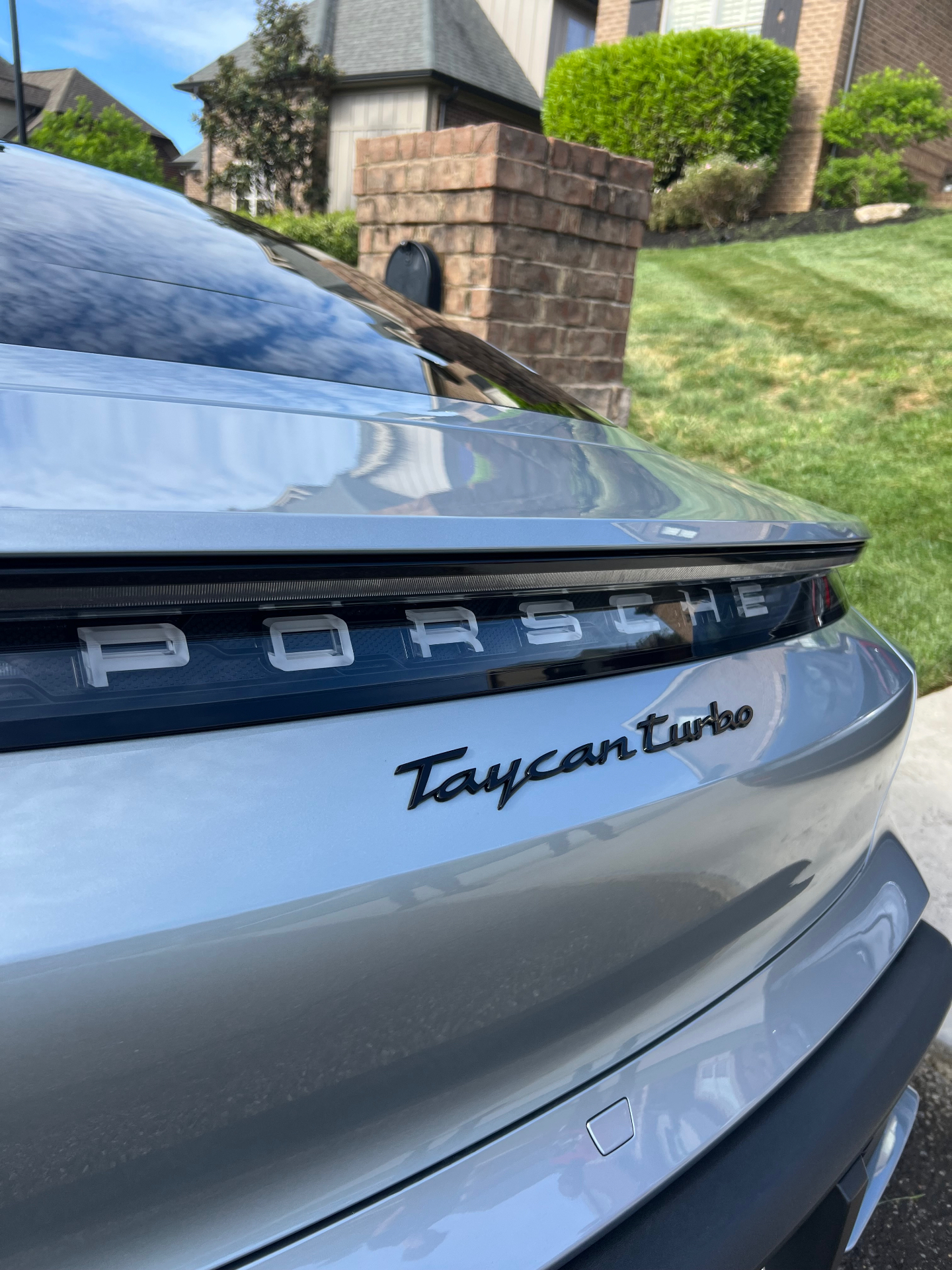 Porsche Taycan Turbo rear detail by Elevate Detailing Knoxville TN